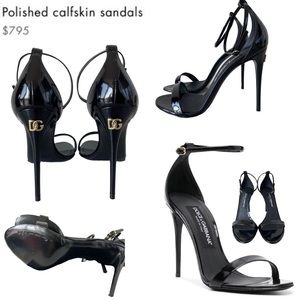 Dolce & Gabbana Keira Sandals Black NEW 38
